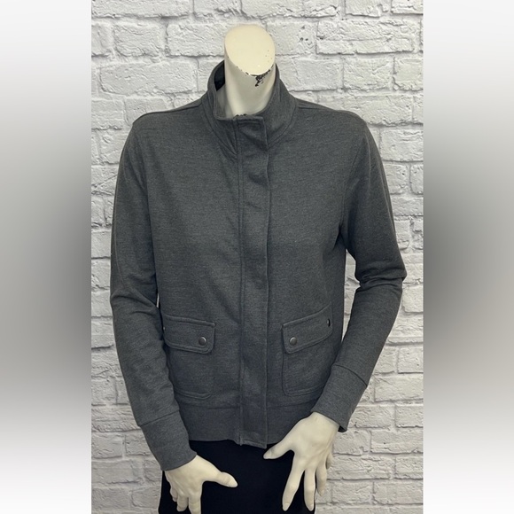 Banana Republic Jackets & Blazers - BANANA REPUBLIC GRAY LONG SLEEVE ZIP UP JACKET SIZE M